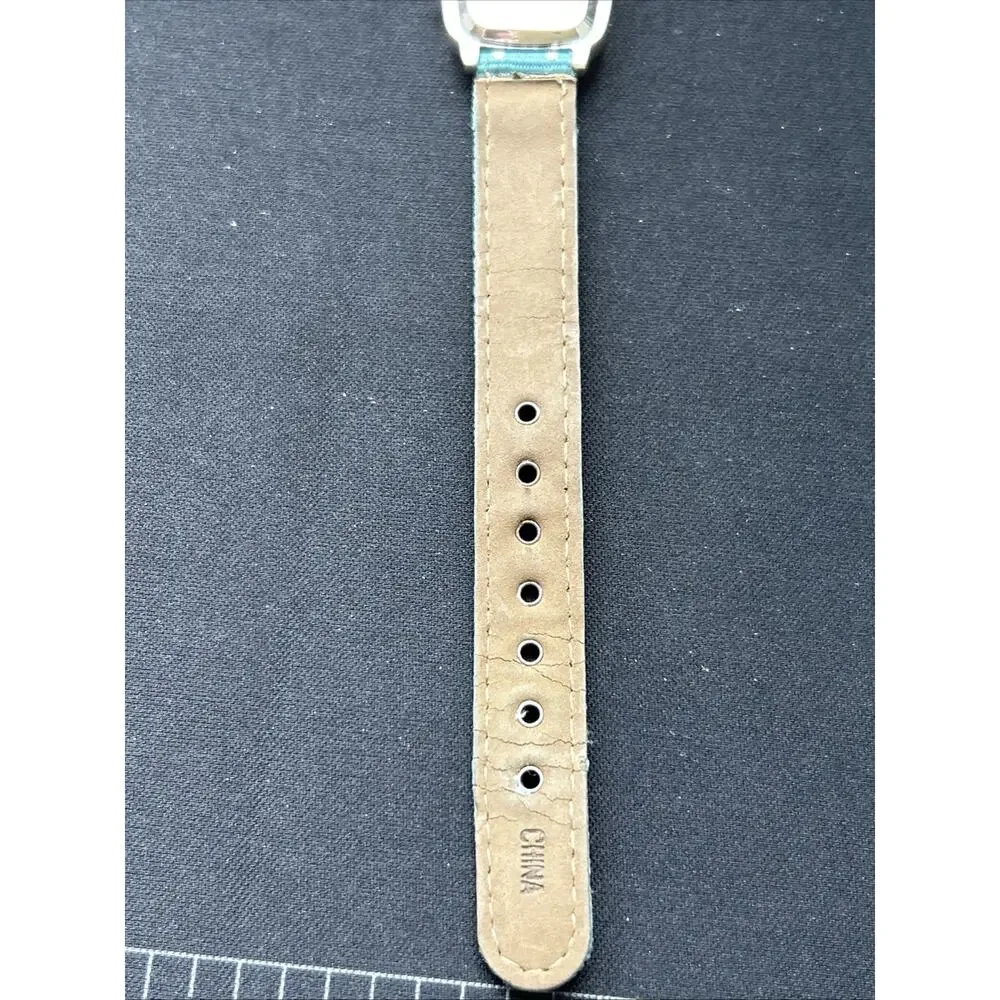 Silver Tone Blue Polka Dot Dial And Band Women’s Quartz Watch